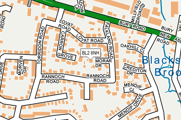BL2 6NH map - OS OpenMap – Local (Ordnance Survey)