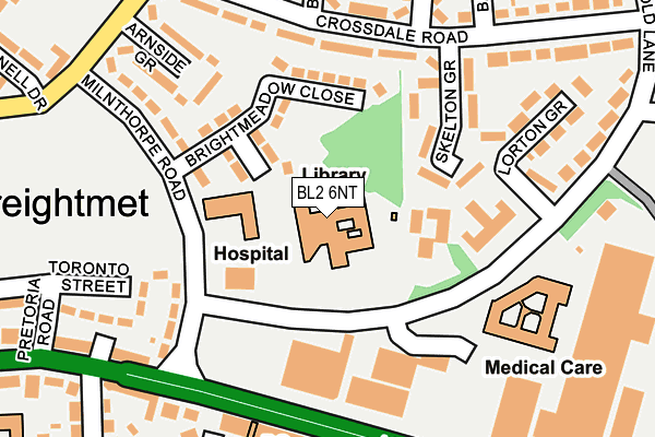 BL2 6NT map - OS OpenMap – Local (Ordnance Survey)