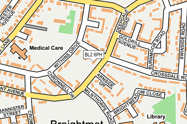 BL2 6PH map - OS OpenMap – Local (Ordnance Survey)