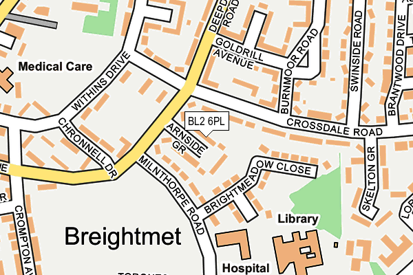 BL2 6PL map - OS OpenMap – Local (Ordnance Survey)