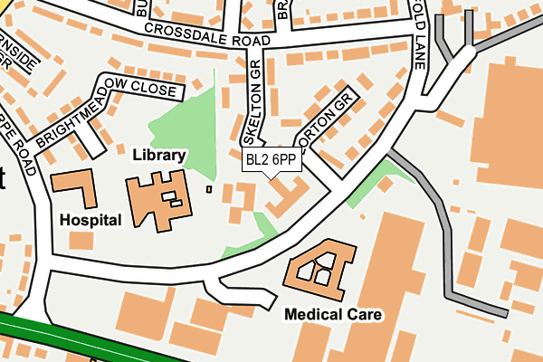 BL2 6PP map - OS OpenMap – Local (Ordnance Survey)