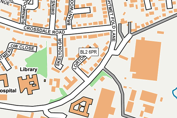 BL2 6PR map - OS OpenMap – Local (Ordnance Survey)