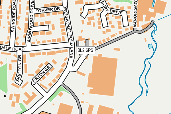 BL2 6PS map - OS OpenMap – Local (Ordnance Survey)