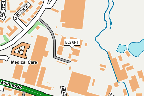 BL2 6PT map - OS OpenMap – Local (Ordnance Survey)