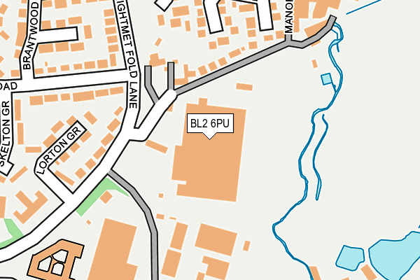 BL2 6PU map - OS OpenMap – Local (Ordnance Survey)