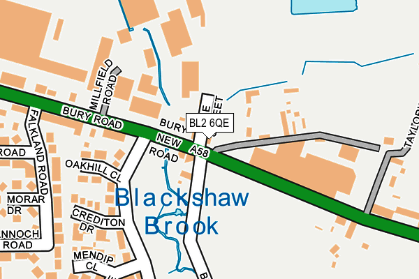 BL2 6QE map - OS OpenMap – Local (Ordnance Survey)