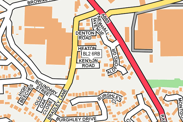 BL2 6RB map - OS OpenMap – Local (Ordnance Survey)