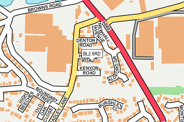 BL2 6RD map - OS OpenMap – Local (Ordnance Survey)