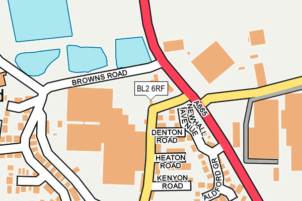 BL2 6RF map - OS OpenMap – Local (Ordnance Survey)