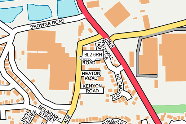 BL2 6RH map - OS OpenMap – Local (Ordnance Survey)