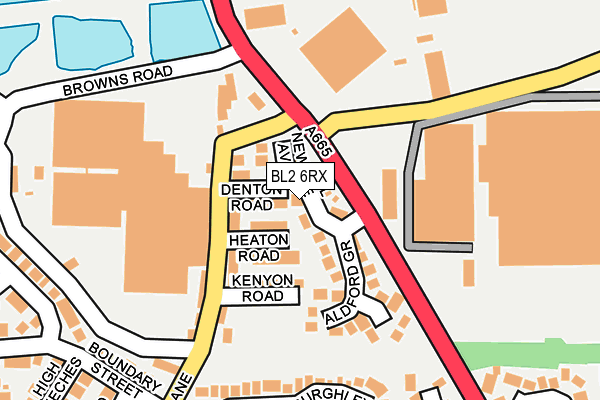 BL2 6RX map - OS OpenMap – Local (Ordnance Survey)