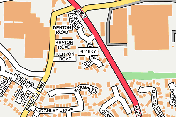 BL2 6RY map - OS OpenMap – Local (Ordnance Survey)