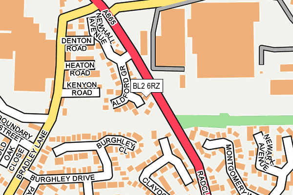 BL2 6RZ map - OS OpenMap – Local (Ordnance Survey)