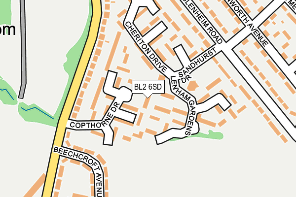 BL2 6SD map - OS OpenMap – Local (Ordnance Survey)