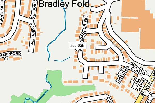 BL2 6SE map - OS OpenMap – Local (Ordnance Survey)