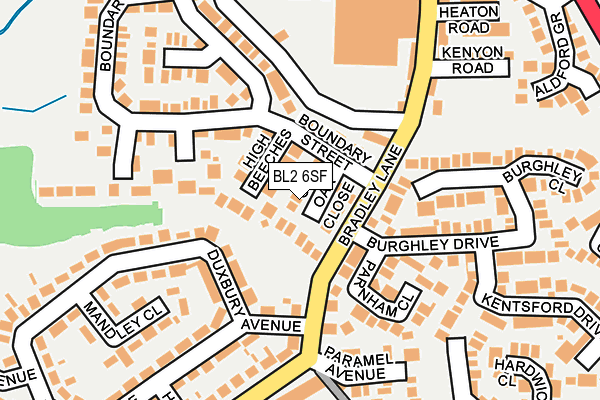 BL2 6SF map - OS OpenMap – Local (Ordnance Survey)
