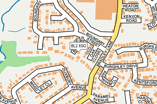 BL2 6SG map - OS OpenMap – Local (Ordnance Survey)