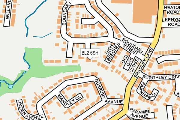BL2 6SH map - OS OpenMap – Local (Ordnance Survey)