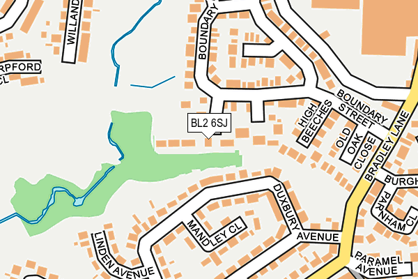 BL2 6SJ map - OS OpenMap – Local (Ordnance Survey)