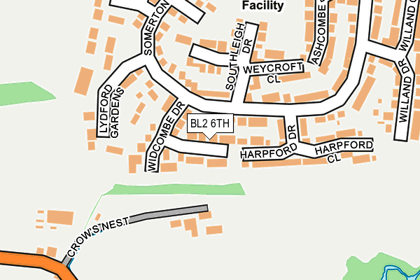 BL2 6TH map - OS OpenMap – Local (Ordnance Survey)