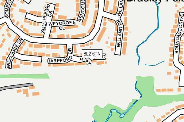 BL2 6TN map - OS OpenMap – Local (Ordnance Survey)