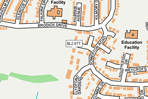 BL2 6TT map - OS OpenMap – Local (Ordnance Survey)
