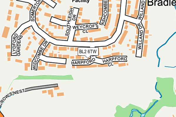 BL2 6TW map - OS OpenMap – Local (Ordnance Survey)