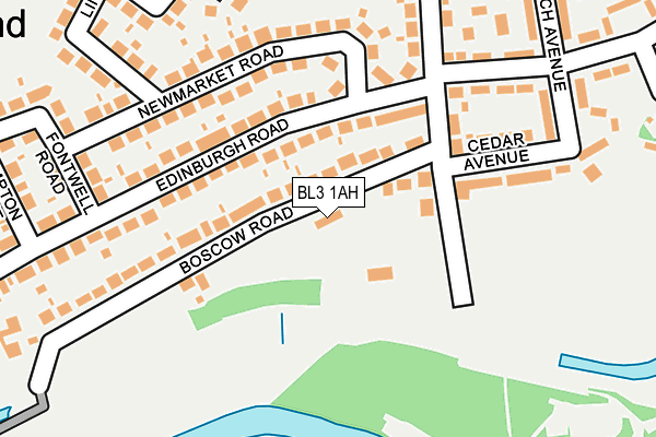 BL3 1AH map - OS OpenMap – Local (Ordnance Survey)