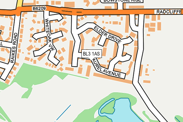BL3 1AS map - OS OpenMap – Local (Ordnance Survey)