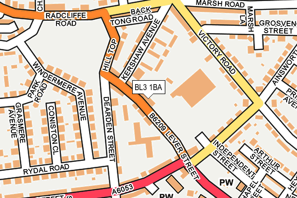 BL3 1BA map - OS OpenMap – Local (Ordnance Survey)