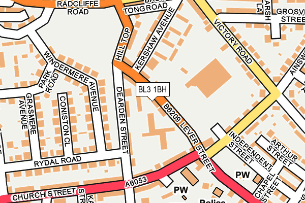 BL3 1BH map - OS OpenMap – Local (Ordnance Survey)