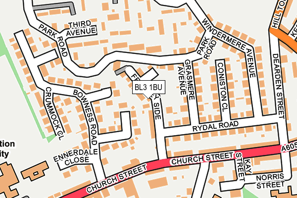 BL3 1BU map - OS OpenMap – Local (Ordnance Survey)