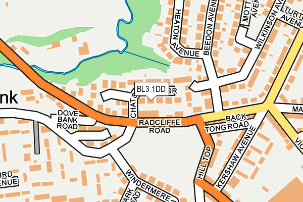 BL3 1DD map - OS OpenMap – Local (Ordnance Survey)