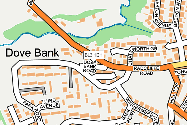 BL3 1DH map - OS OpenMap – Local (Ordnance Survey)