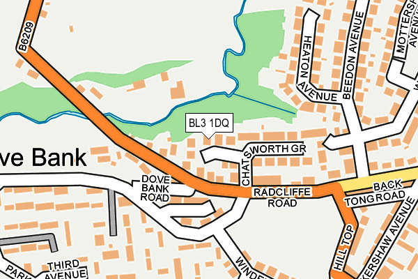 BL3 1DQ map - OS OpenMap – Local (Ordnance Survey)