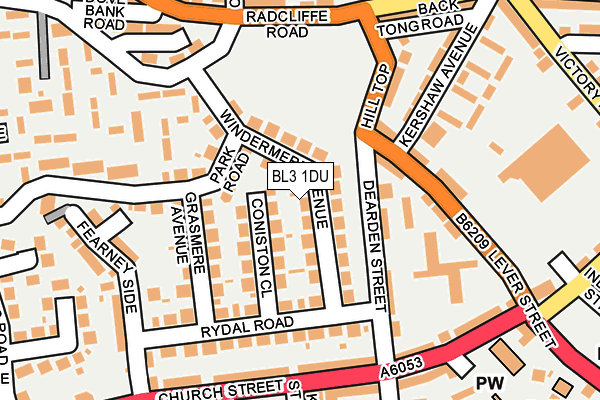 BL3 1DU map - OS OpenMap – Local (Ordnance Survey)