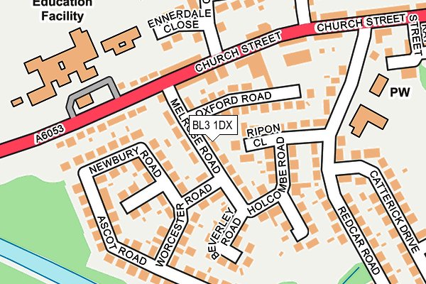 BL3 1DX map - OS OpenMap – Local (Ordnance Survey)