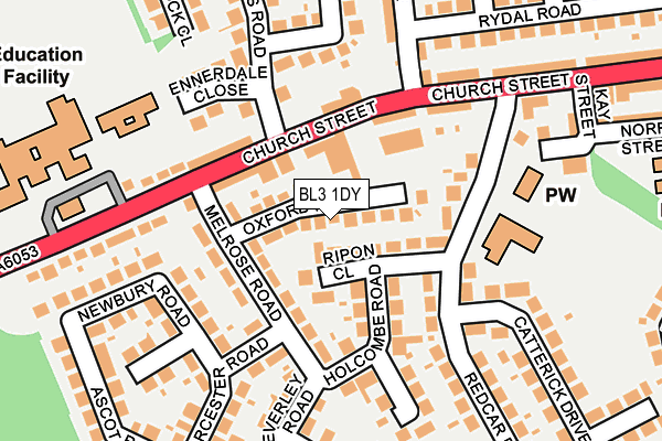 BL3 1DY map - OS OpenMap – Local (Ordnance Survey)