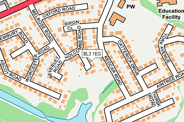 BL3 1EG map - OS OpenMap – Local (Ordnance Survey)