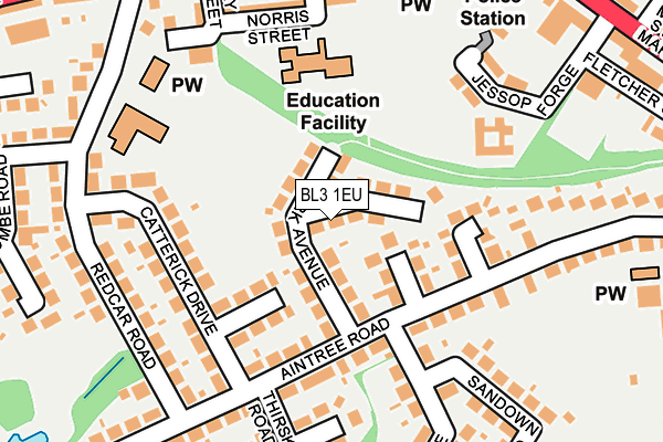 BL3 1EU map - OS OpenMap – Local (Ordnance Survey)