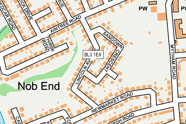BL3 1EX map - OS OpenMap – Local (Ordnance Survey)