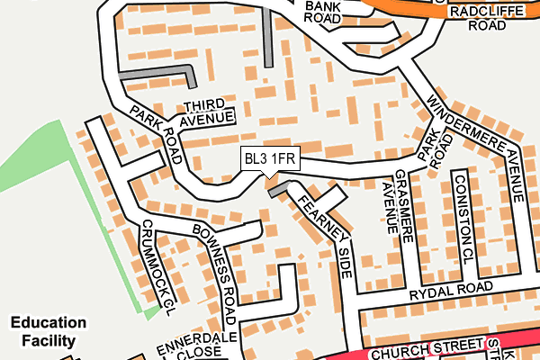BL3 1FR map - OS OpenMap – Local (Ordnance Survey)