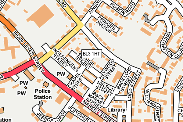 BL3 1HT map - OS OpenMap – Local (Ordnance Survey)