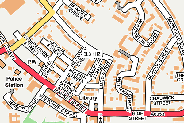 BL3 1HZ map - OS OpenMap – Local (Ordnance Survey)