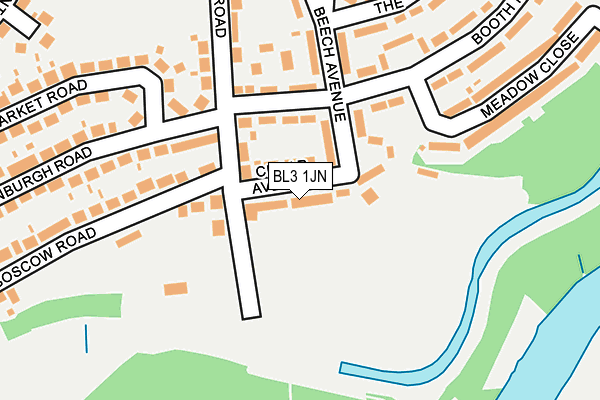 BL3 1JN map - OS OpenMap – Local (Ordnance Survey)