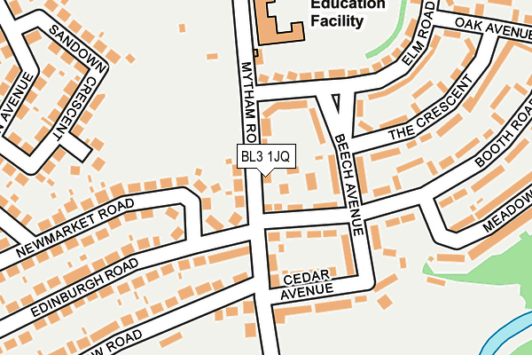BL3 1JQ map - OS OpenMap – Local (Ordnance Survey)