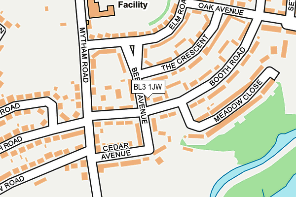 BL3 1JW map - OS OpenMap – Local (Ordnance Survey)