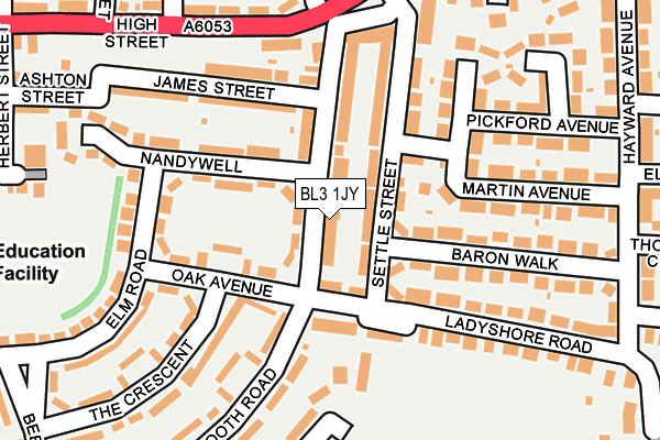 BL3 1JY map - OS OpenMap – Local (Ordnance Survey)