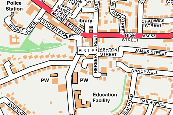 BL3 1LS map - OS OpenMap – Local (Ordnance Survey)