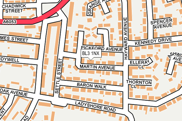 BL3 1NX map - OS OpenMap – Local (Ordnance Survey)